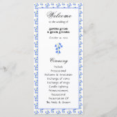 Hochzeitsprogramm mit Blauglocken Programm (Vorderseite)