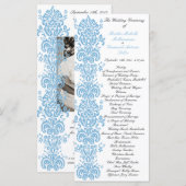 Hochzeitsprogramm mit Foto Back für Placid Blue Da Programm (Vorne/Hinten)