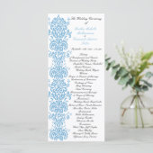 Hochzeitsprogramm mit Foto Back für Placid Blue Da Programm (Stehend Vorderseite)