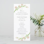Hochzeitsprogramm mit Vintage-Gartenrosen Programm (Stehend Vorderseite)
