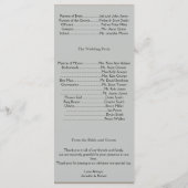 Hochzeitsprogramm mit Vintage-Meeresmotiven Programm (Rückseite)