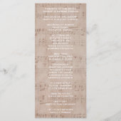 Hochzeitsprogramm mit Vintage-Notenblättern - indi Programm (Rückseite)