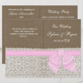 Hochzeitsprogramm mit weißer Spitze (Vorne/Hinten)