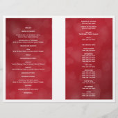 Hochzeitsprogramm Moderne Herzen Rot (Rückseite)