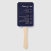 Hochzeitsprogramm - Modernes Abstrakt-blaues Lila Fächer (Rückseite)