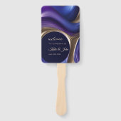 Hochzeitsprogramm - Modernes Abstrakt-blaues Lila Fächer (Vorderseite)