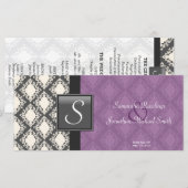 Hochzeitsprogramm - Monogramm für Schwarz-weiße Da Programm (Vorne/Hinten)