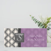 Hochzeitsprogramm - Monogramm für Schwarz-weiße Da Programm (Stehend Vorderseite)