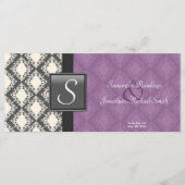 Hochzeitsprogramm - Monogramm für Schwarz-weiße Da Programm (Vorderseite)