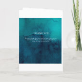 Hochzeitsprogramm "Moody Ocean Watercolor" Programm (Rückseite)