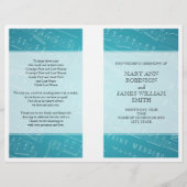 Hochzeitsprogramm "Music Blue" (Vorderseite)