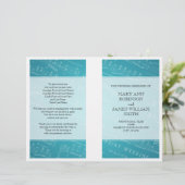 Hochzeitsprogramm "Music Blue" (Stehend Vorderseite)