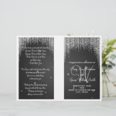 Hochzeitsprogramm Nacht Dazzle Black (Stehend Vorderseite)