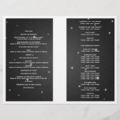 Hochzeitsprogramm Nacht Dazzle Black (Rückseite)