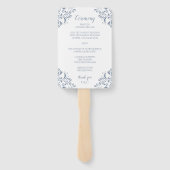 Hochzeitsprogramm | Nadine (Dusty Blue) 4x6 Fächer (Rückseite)