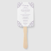 Hochzeitsprogramm | Nadine (Lavendel) 4x6 Fächer (Rückseite)