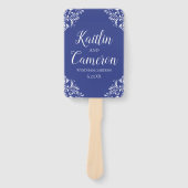 Hochzeitsprogramm | Nadine (Royal Blue) 4x6 Fächer (Vorderseite)