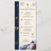 Hochzeitsprogramm Navy Gold Destination Programm (Rückseite)