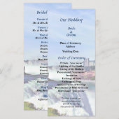 Hochzeitsprogramm Niagara Falls NY Under the Rainb Programm (Vorne/Hinten)
