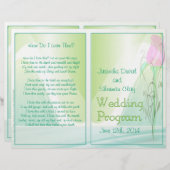 Hochzeitsprogramm (nicht religiöse Fassung) (Vorne/Hinten)