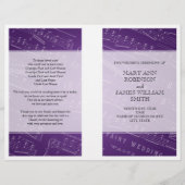 Hochzeitsprogramm Noten Lila (Vorderseite)