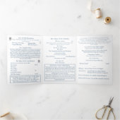 Hochzeitsprogramm Nuptial Unity Trifold Dreifach-gefaltete Programmkarte (Innenseite)