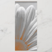 Hochzeitsprogramm Orange und Gray Floral Highlight Programm (Rückseite)