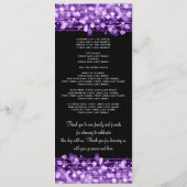 Hochzeitsprogramm Party Funken Lila Programm (Rückseite)