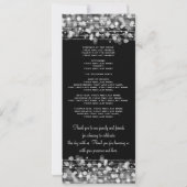 Hochzeitsprogramm Party Funken Silber Einladung (Rückseite)