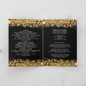 Hochzeitsprogramm Party Glitzern Gold Programm (Innenseite)