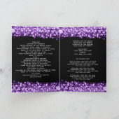 Hochzeitsprogramm Party Glitzern Lila Programm (Innenseite)