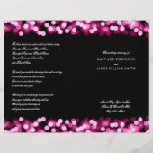 Hochzeitsprogramm Pink Hollywood Glam (Vorderseite)