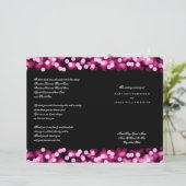 Hochzeitsprogramm Pink Hollywood Glam (Stehend Vorderseite)