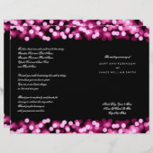 Hochzeitsprogramm Pink Hollywood Glam (Vorne/Hinten)