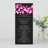 Hochzeitsprogramm Pink Hollywood Glam Programm (Stehend Vorderseite)