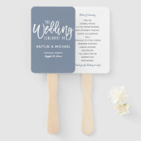 Hochzeitsprogramm | Pinselschrift (Dusty Blue)