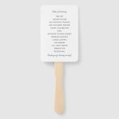 Hochzeitsprogramm | Pinselschrift (Dusty Blue) Fächer (Rückseite)