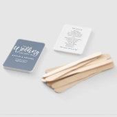 Hochzeitsprogramm | Pinselschrift (Dusty Blue) Fächer (Non-assembled)