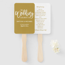 Hochzeitsprogramm | Pinselschrift (Gold)