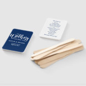 Hochzeitsprogramm | Pinselschrift (Navy Blue) Fächer (Non-assembled)