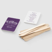Hochzeitsprogramm | Pinselschrift (Plum -Lila) Fächer (Non-assembled)