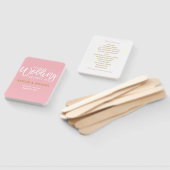 Hochzeitsprogramm | Pinselschrift (Rosa und Gold) Fächer (Non-assembled)