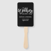 Hochzeitsprogramm | Pinselschrift (schwarz) Fächer (Vorderseite)