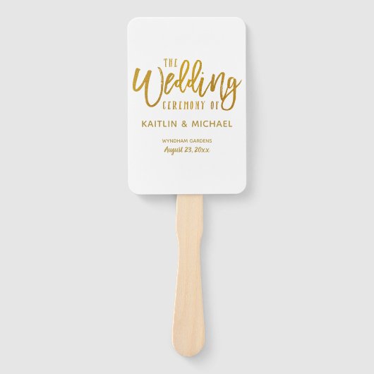 Hochzeitsprogramm | Pinselstriche für Script-Imita Fächer (Vorderseite)