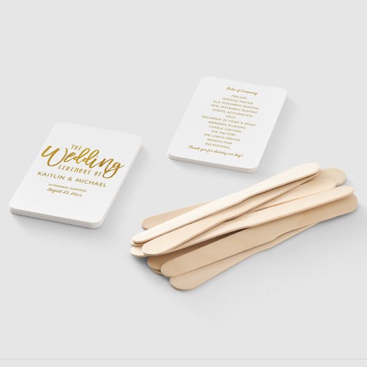 Hochzeitsprogramm | Pinselstriche für Script-Imita Fächer (Non-assembled)