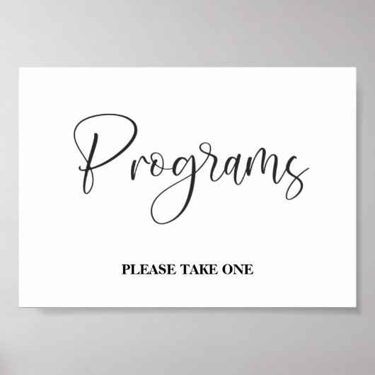 Hochzeitsprogramm Poster (Vorne)