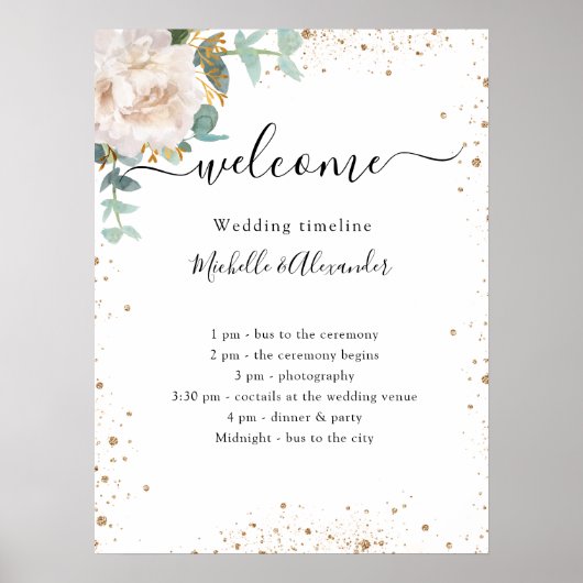 Hochzeitsprogramm Poster (Vorne)