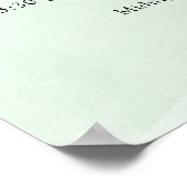 Hochzeitsprogramm Poster (Ecke)