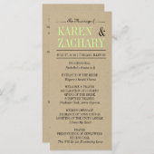 Hochzeitsprogramm Programm (Vorne/Hinten)