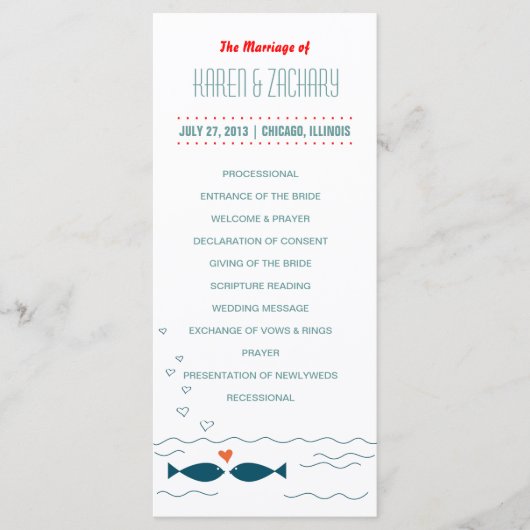 Hochzeitsprogramm Programm (Vorderseite)